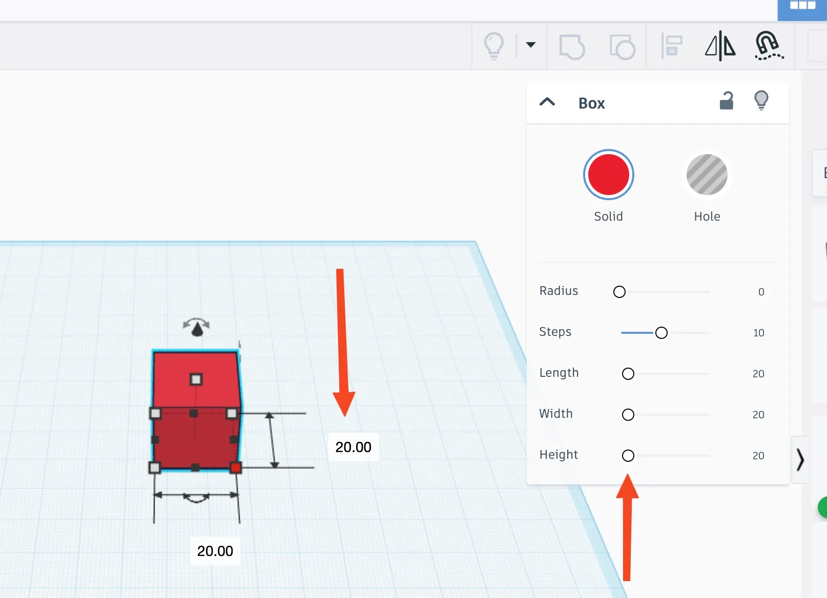 Base Shape Dimensions